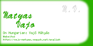 matyas vajo business card